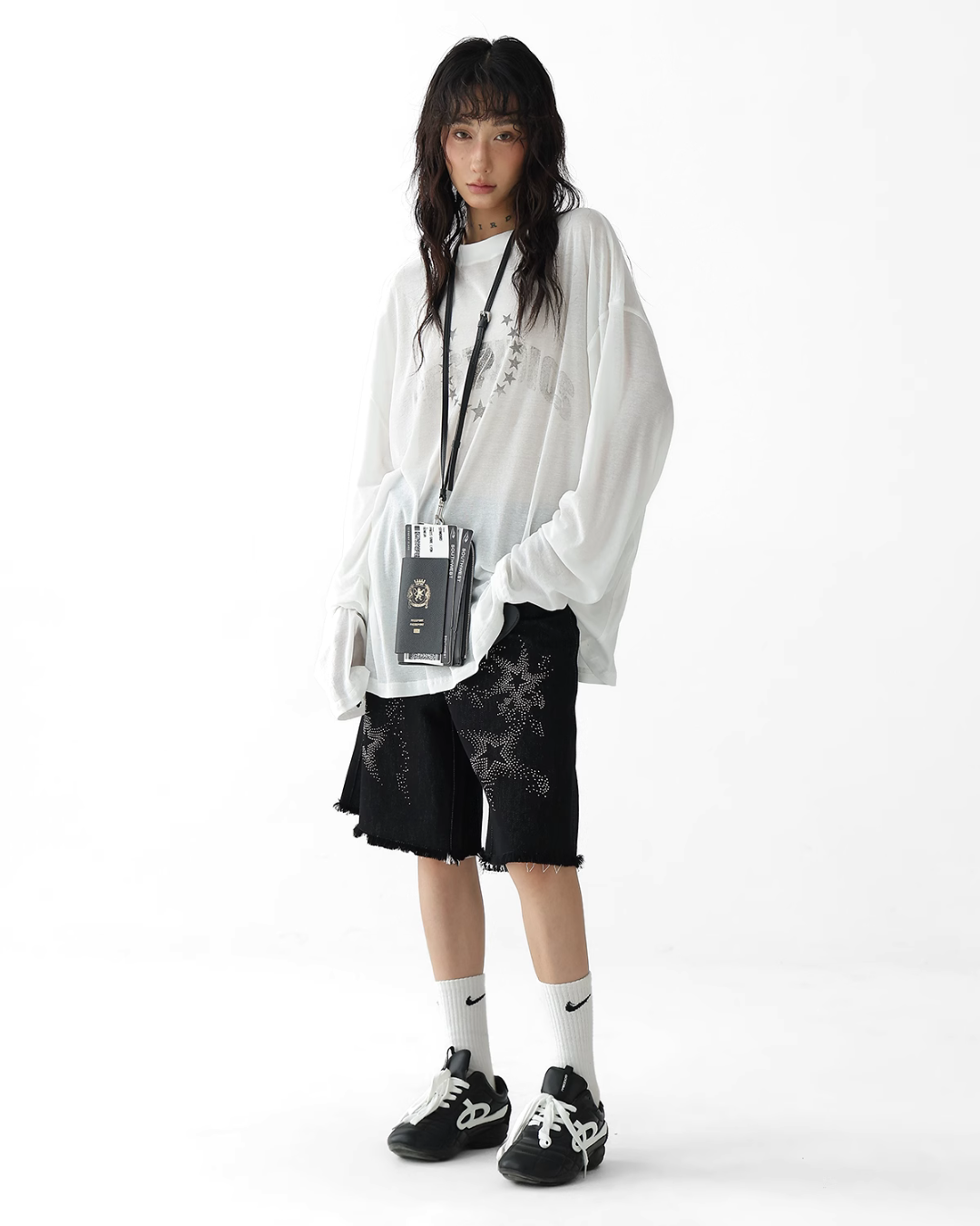 Star Print Loose T-Shirt  ACS0261