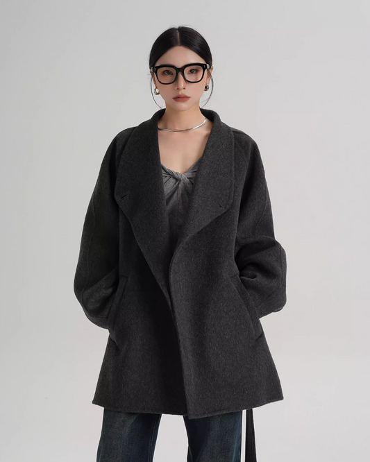 Stand Collar Mid-Length Coat SRS0355