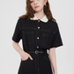 French Collar Denim Dress LSN0006