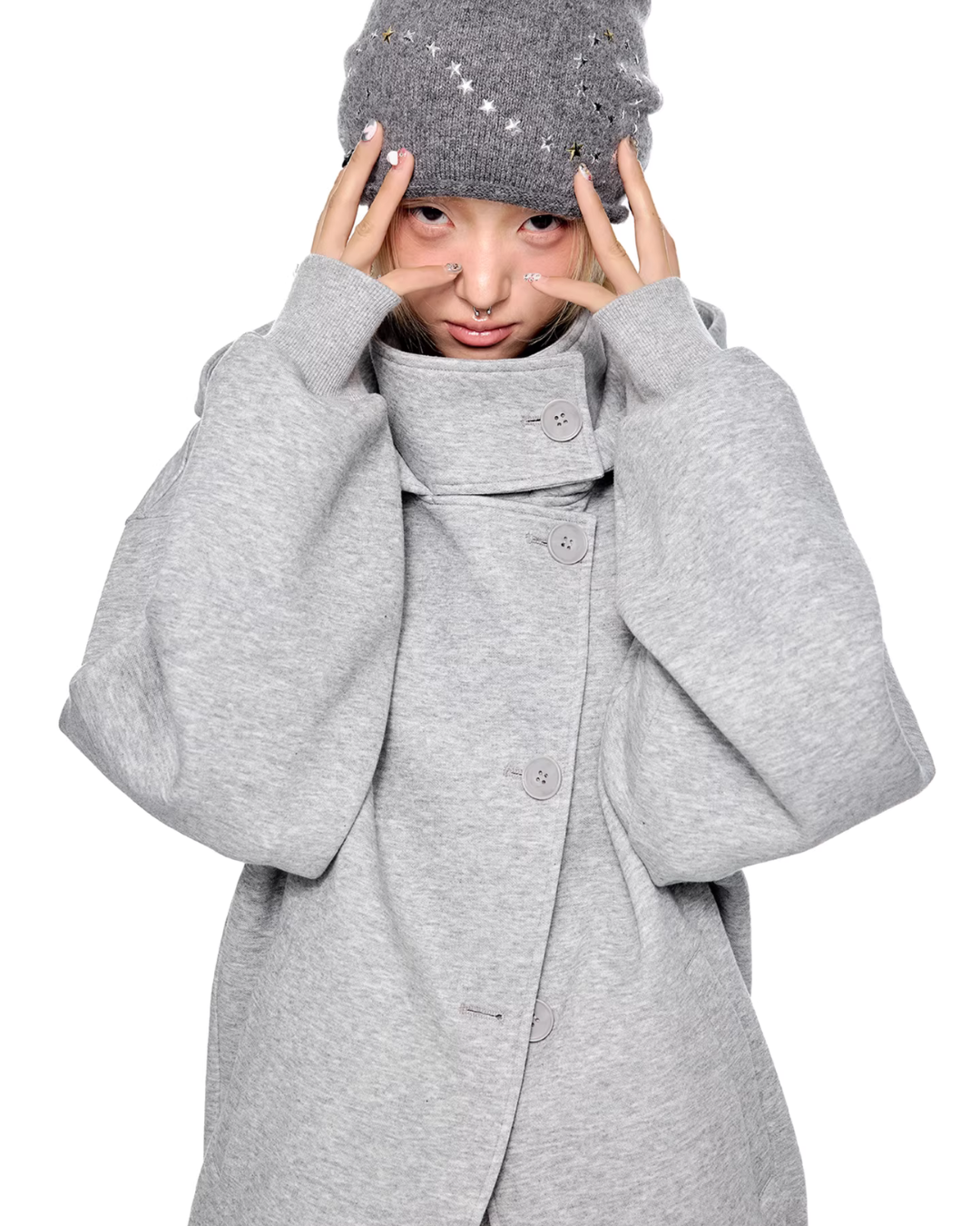 Short Wool Hooded Coat EZK0102
