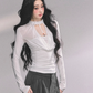 Choker Style Long Sleeve Top LAS0043
