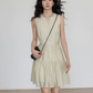 Key Neck Chiffon Sleeveless Dress VAS0118