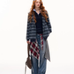 Striped Cat Ear Hoodie / Layered-Style Design Shirt ASG0076