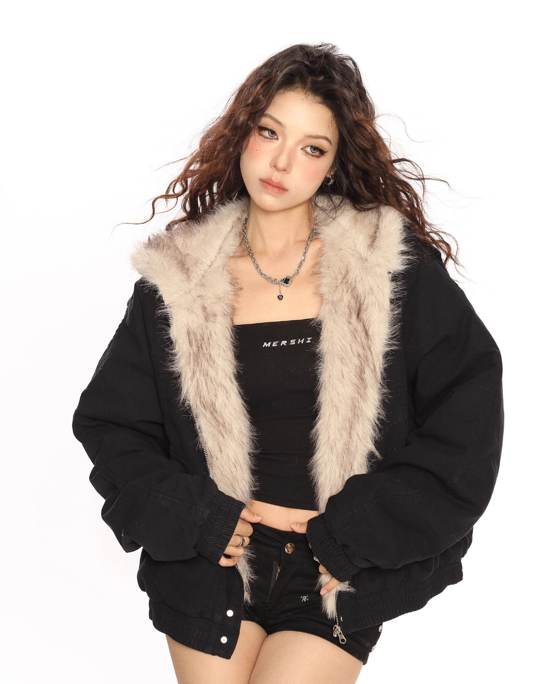 Hood Fleece Zip Up Jacket BGS0012