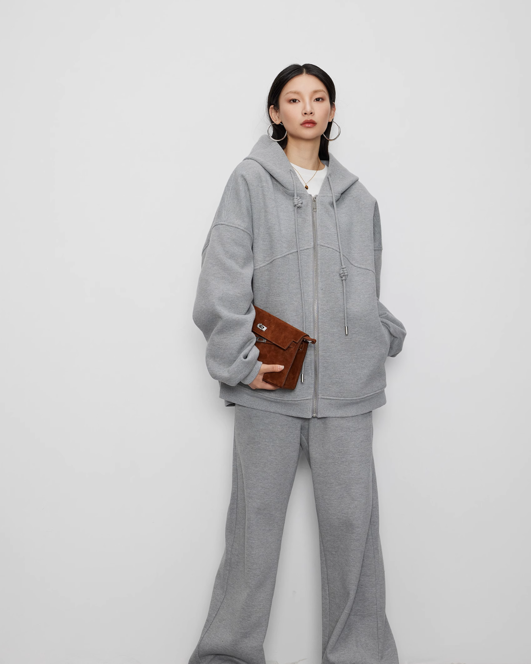 Loose Zip Hoodie / Loose Wide Pants JLC0011