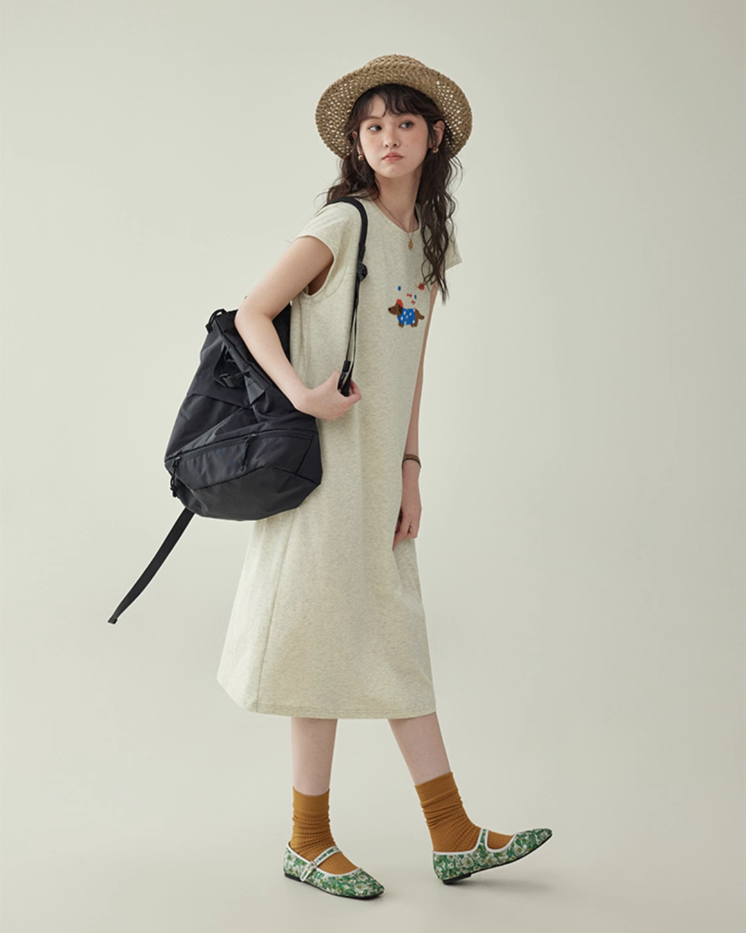 French Sleeve T-Shirt Dress AMU0035