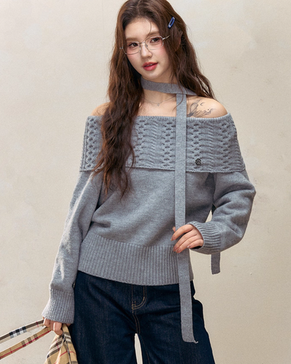 Off-Shoulder Tops/Wide Pants/Flared Long Skirts ELS0001