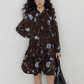 Retro Flower Print Dress VAS0184