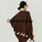 Cherry Design Knit Cardigan / Long Skirt LLA0399