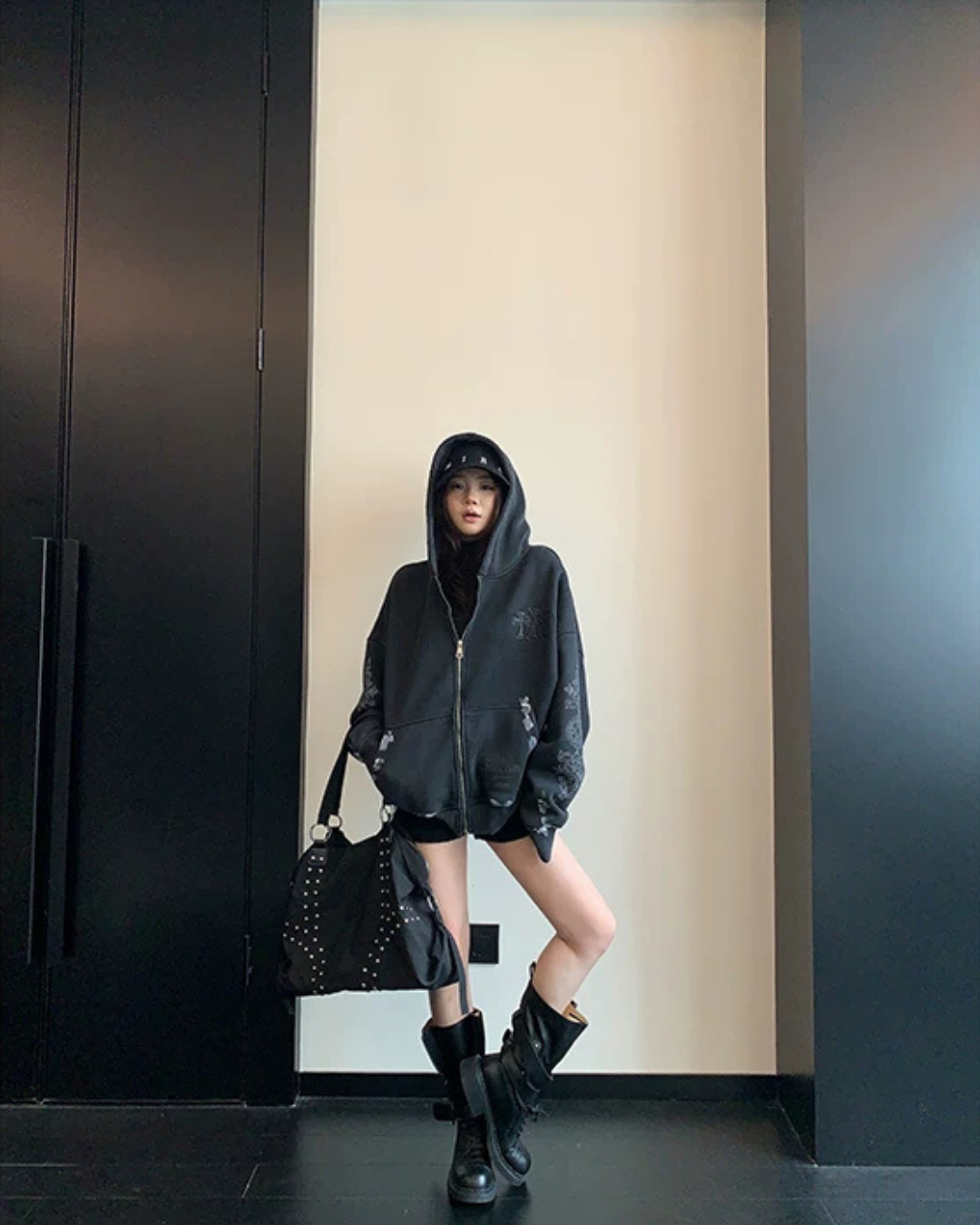 Chrome Hearts Style Zip-Up Hoodie YLS1074