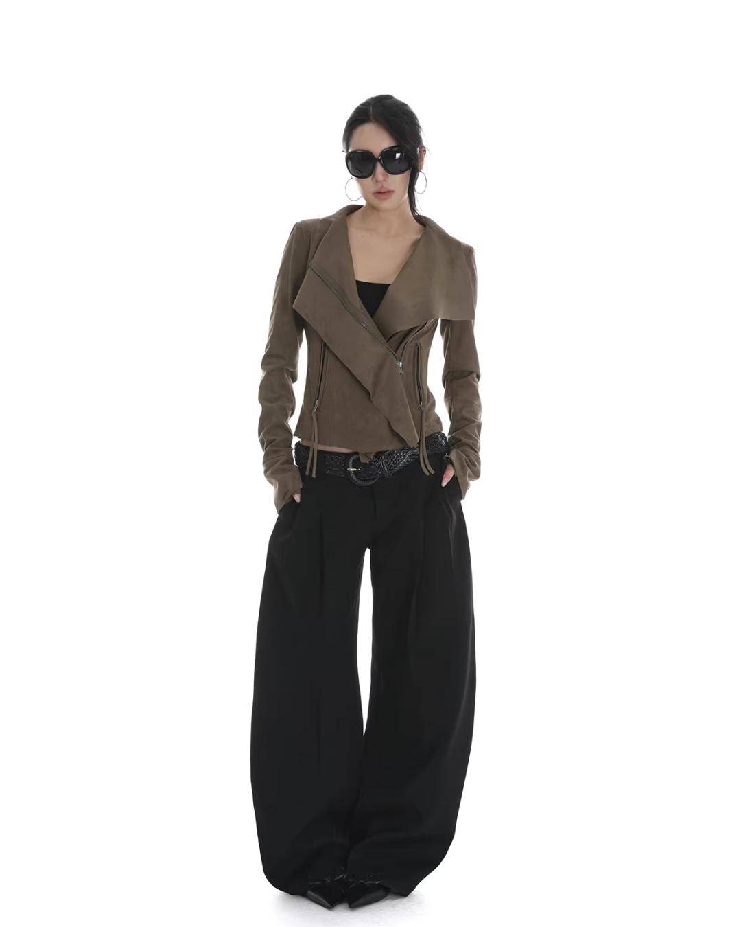 Suede Slim Short Jacket IMX0002