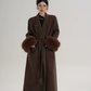 Fur Cuff Long Coat SRS0403