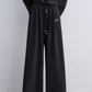 Polka Dot Vest V-Neck Hoodie / Loose Casual Sweatpants ASG0080
