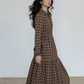 Classic Paid Long Dress VAS0162