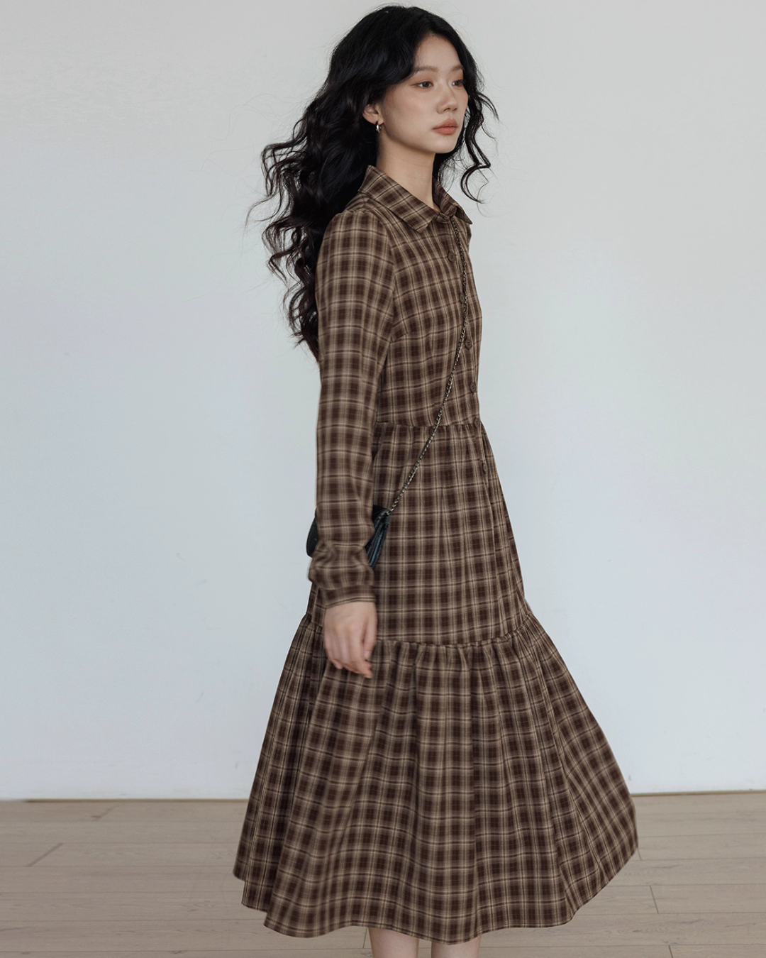 Classic Paid Long Dress VAS0162