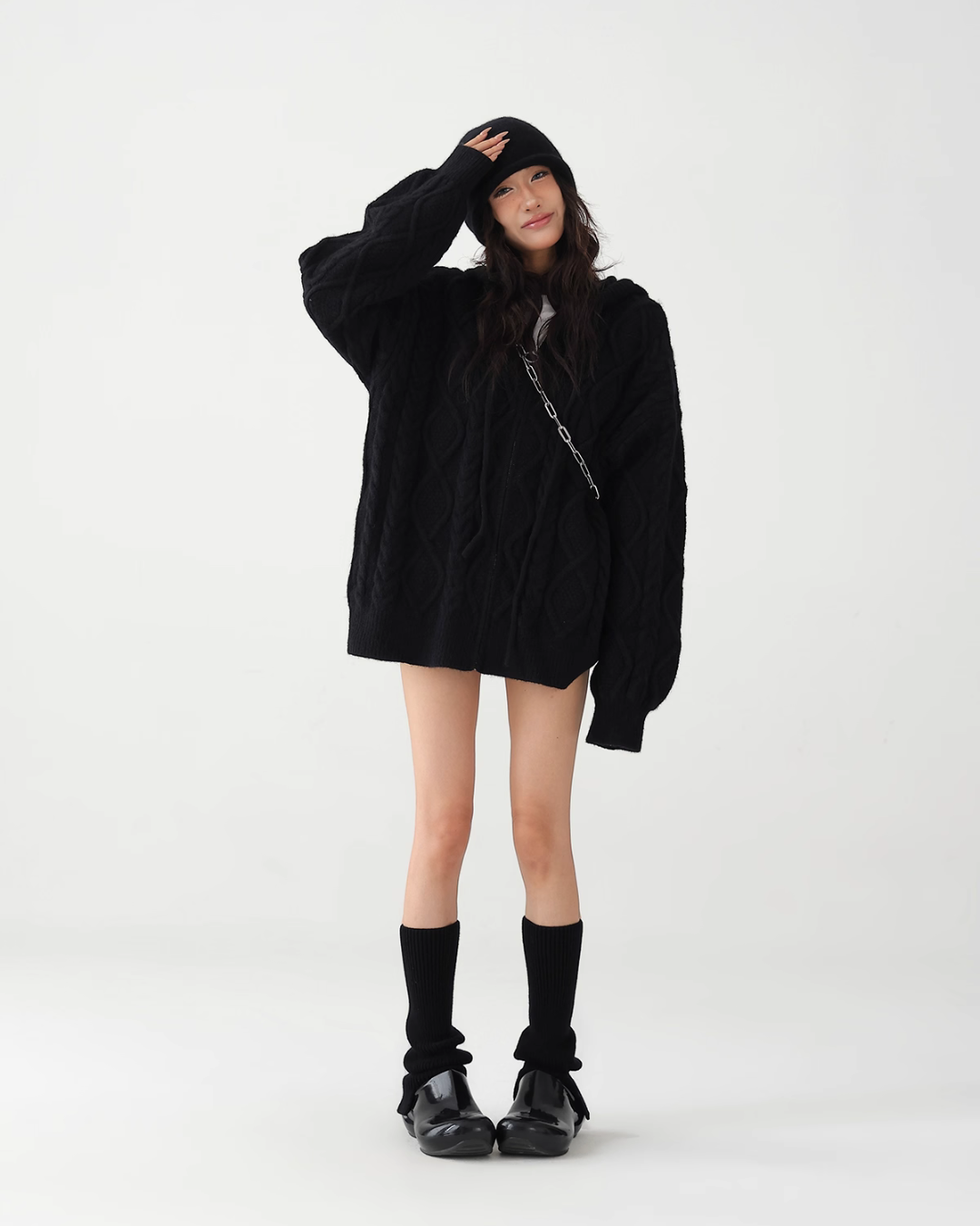 Cable Knit Hoodie ACS0280