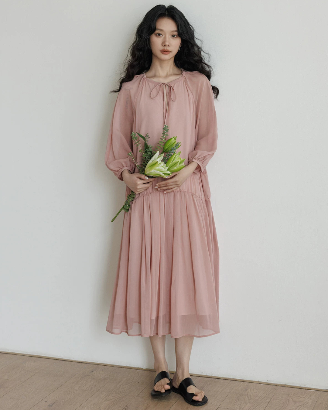 Feminine Tiered Long Dress VAS0197