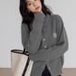 Round Neck Long Sleeve Knit Cardigan VAS0139