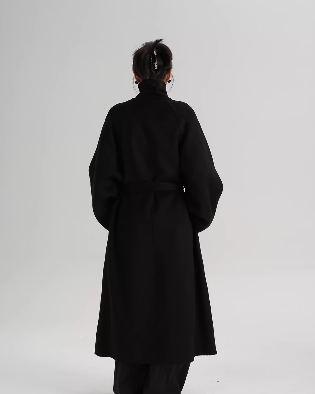 Stand Collar Long Loose Wool Coat SRS0361