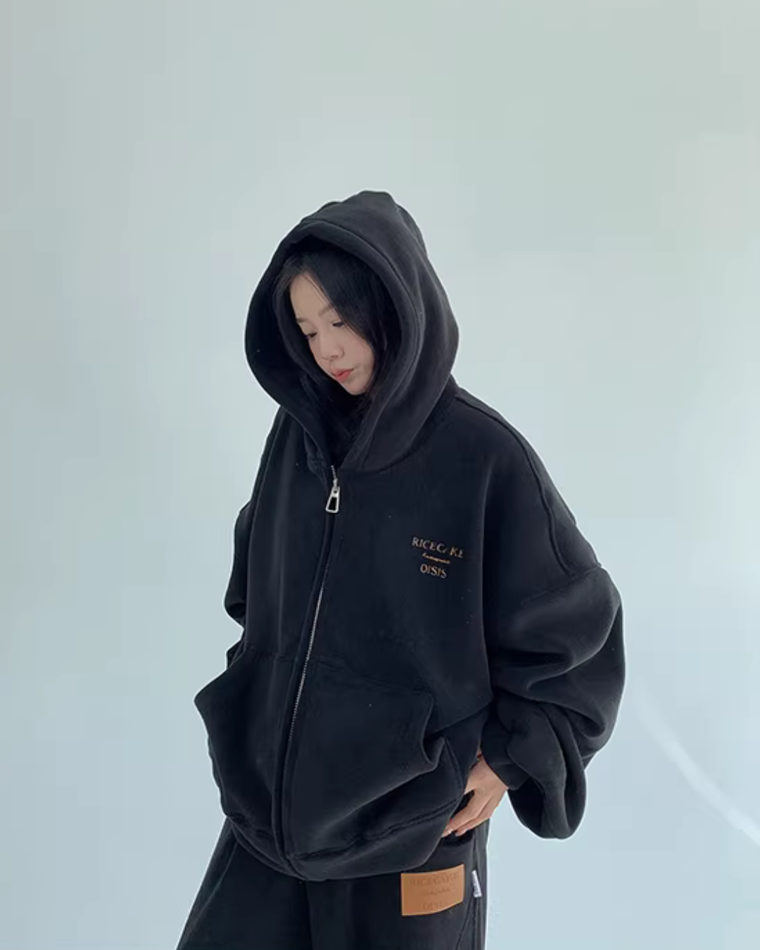 Fleece Zip-Up Hoodie / Fleece Wide Pants YLS1016