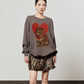Heart Leopard Long Sleeve T-Shirt / Leopard Skirt LLA0535