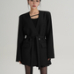 V-Neck Loose Jacket with Choker SRS0324