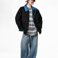 Color Block Collar Down Jacket ICM0108