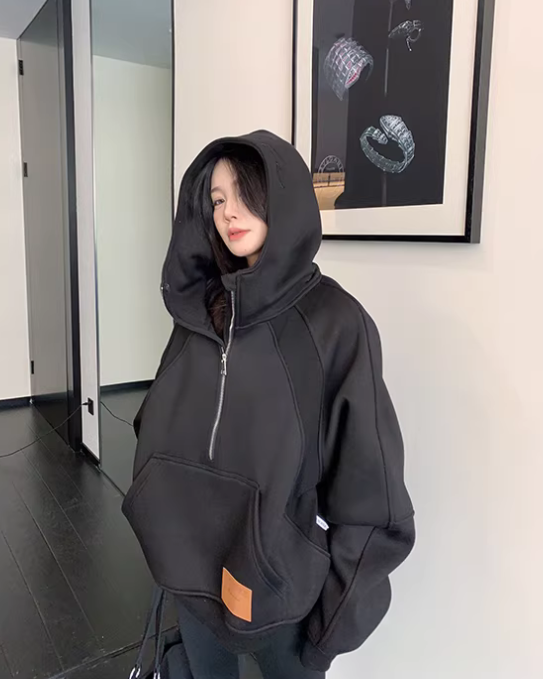 Half-Zip Sweatshirt Hoodie YLS1025