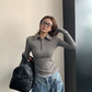 Half-Button Slim Top YLS1052