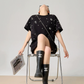 Rhinestone T-shirt Dress FER0124