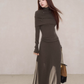 Drapey Long Sleeve Dress WDB0011