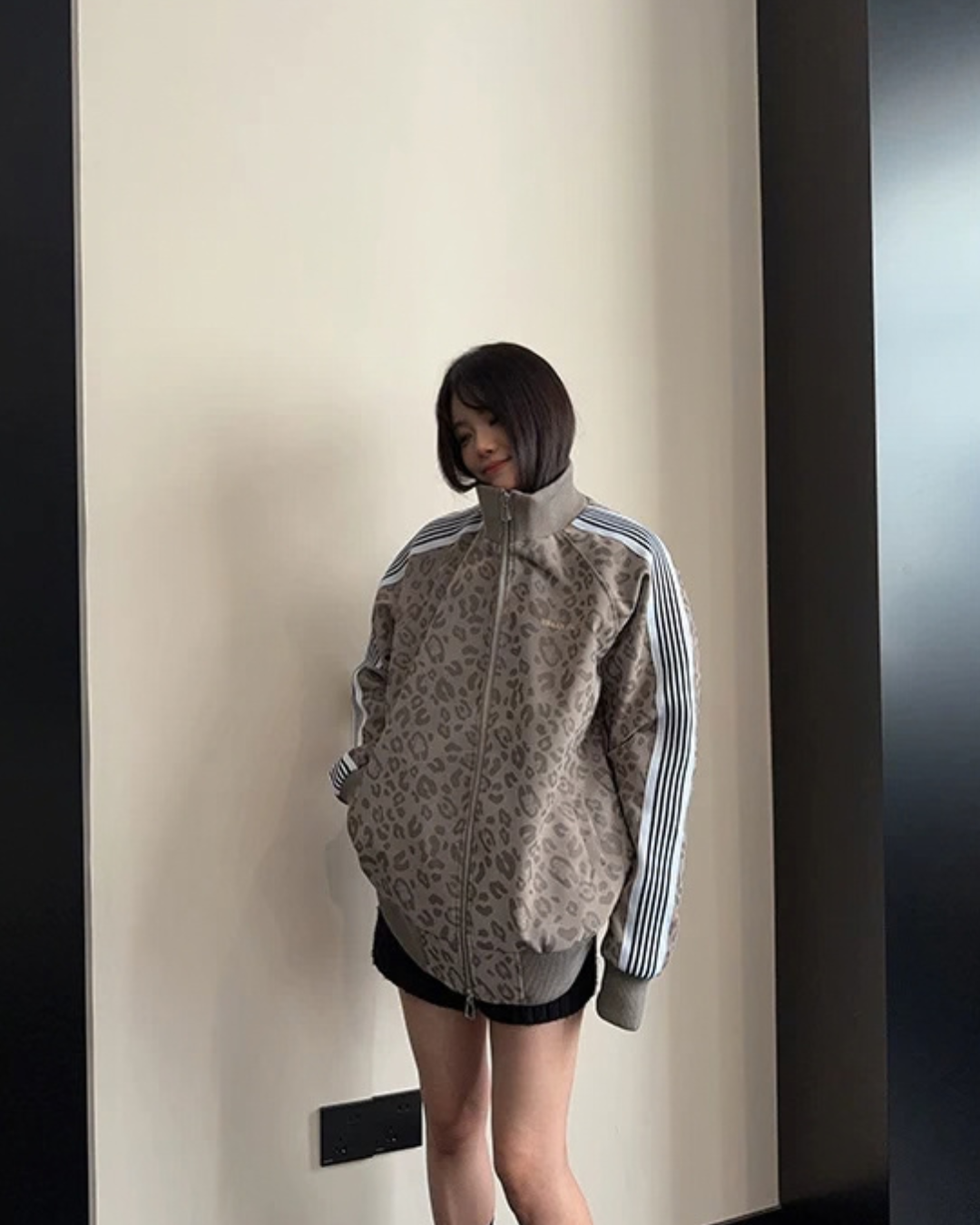 Sideline Leopard Track Jacket YLS1050