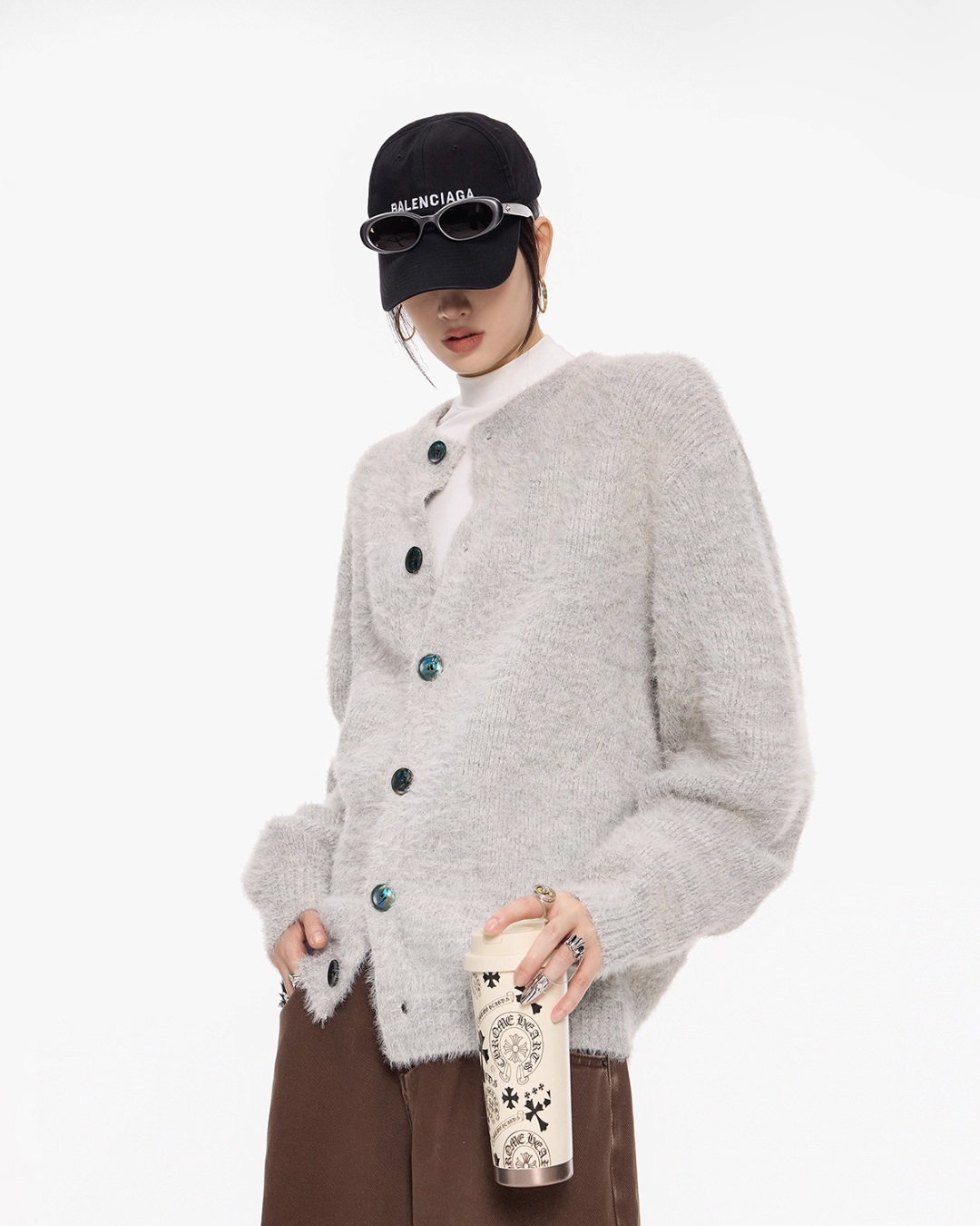 Round Neck Knit Cardigan ICM0101