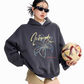 Flower Motif Loose Hoodie ICM0076