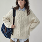 Round Neck Cable Knit Top AMU0042