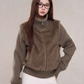 Stand Collar Fur Knit Jacket WDB0005