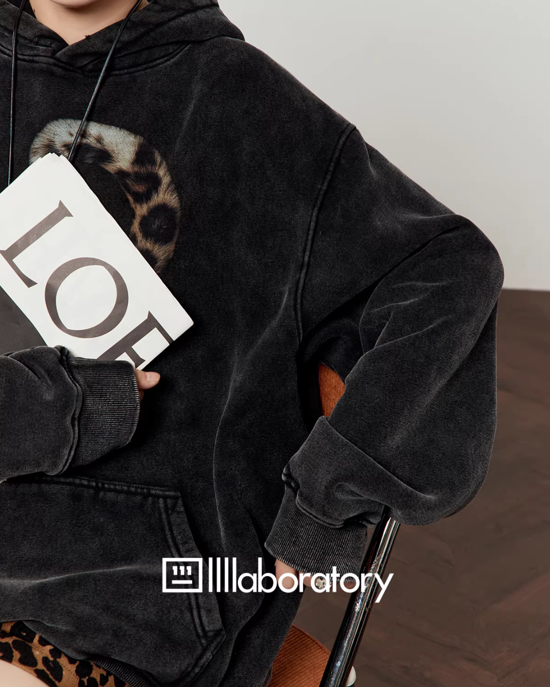 Leopard Tail Print Hoodie / Leopard Mini Skirt LLA0591