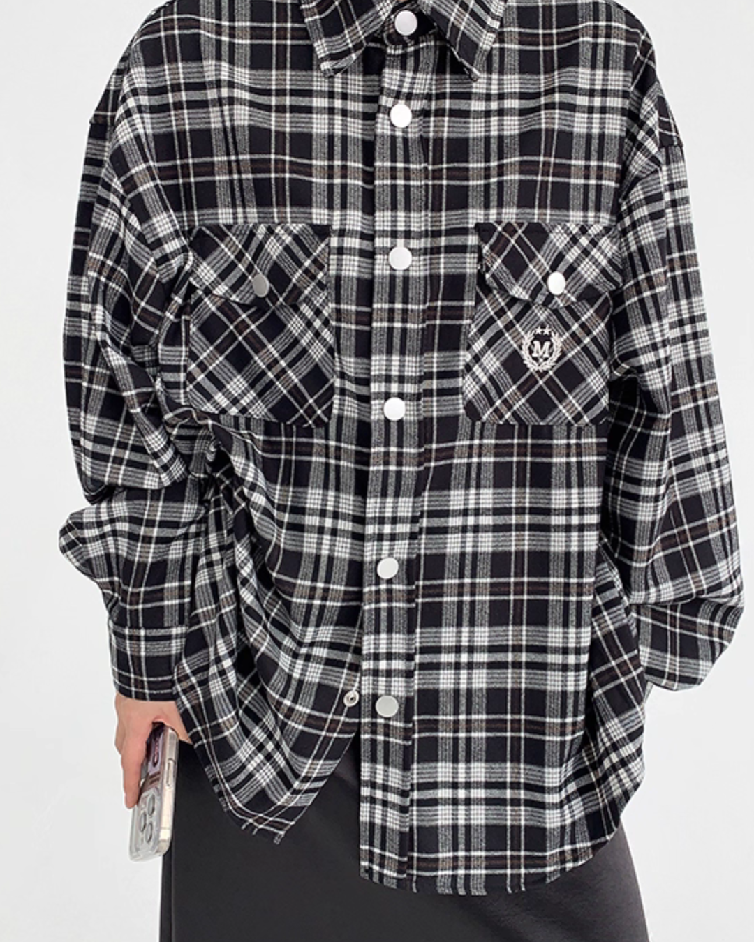 Oversized Check Shirt YLS0900