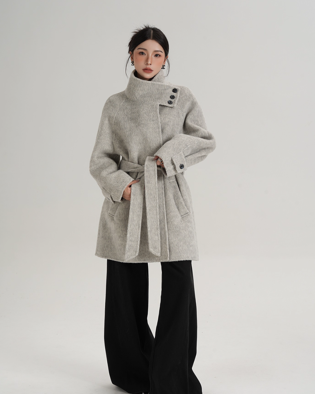 Stand Collar Wool Coat SRS0364