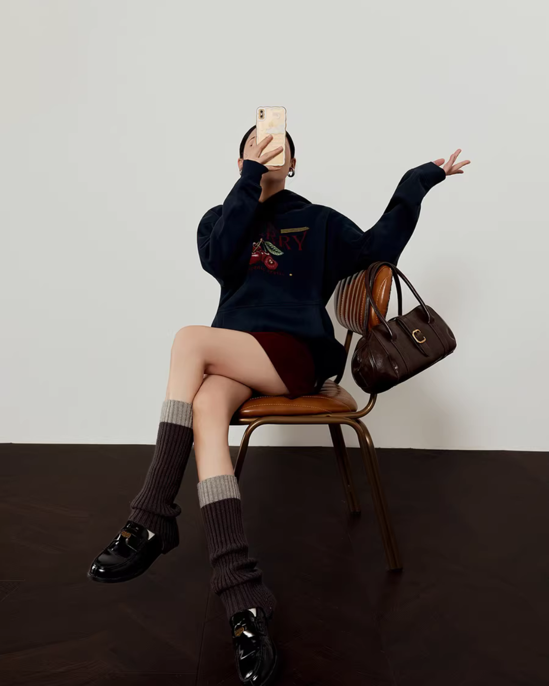 Cherry Print Hoodie LLA0601