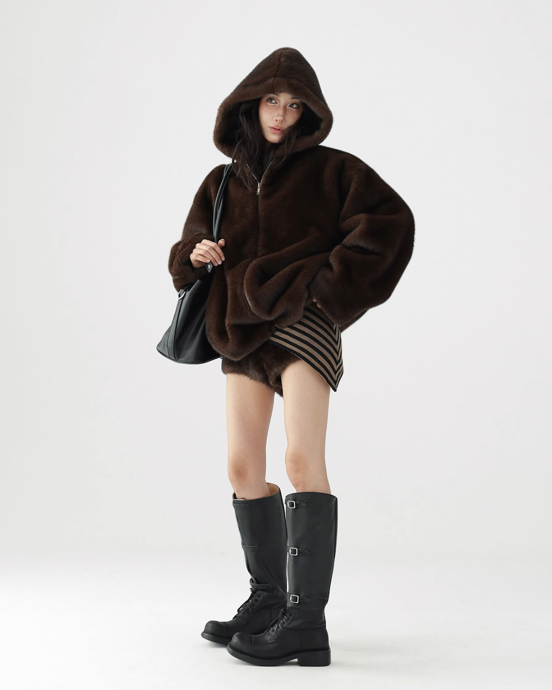 Fur Hoodie Jacket / Fur Shorts ACS0224