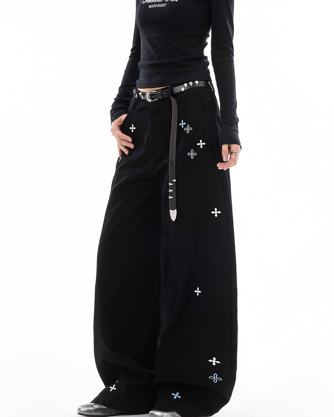 Vintage Embroidered Casual Pants ICM0097