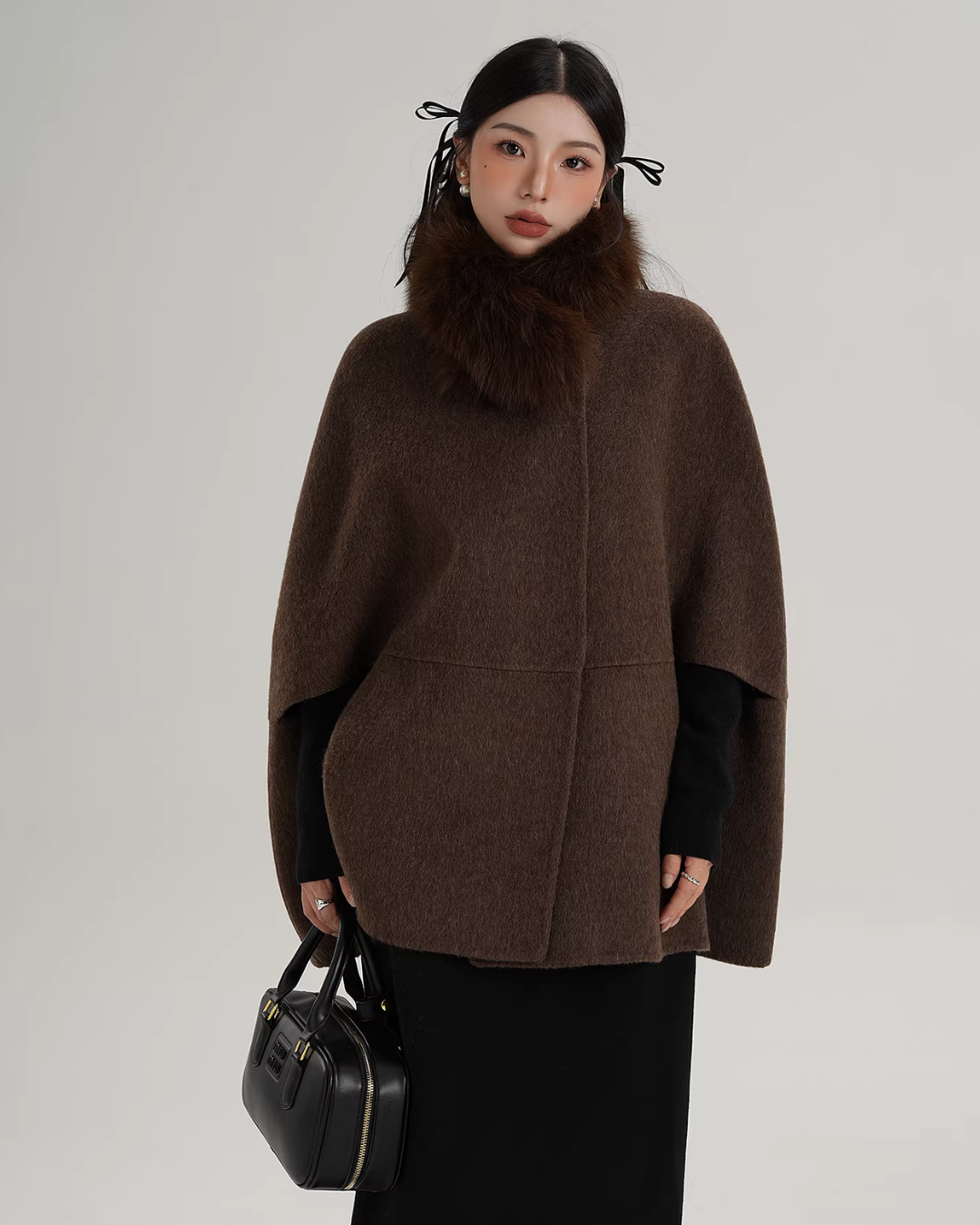 Fur Muffler Cape Coat SRS0402