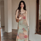 Marble Pattern Camisole Long Dress SMS0013