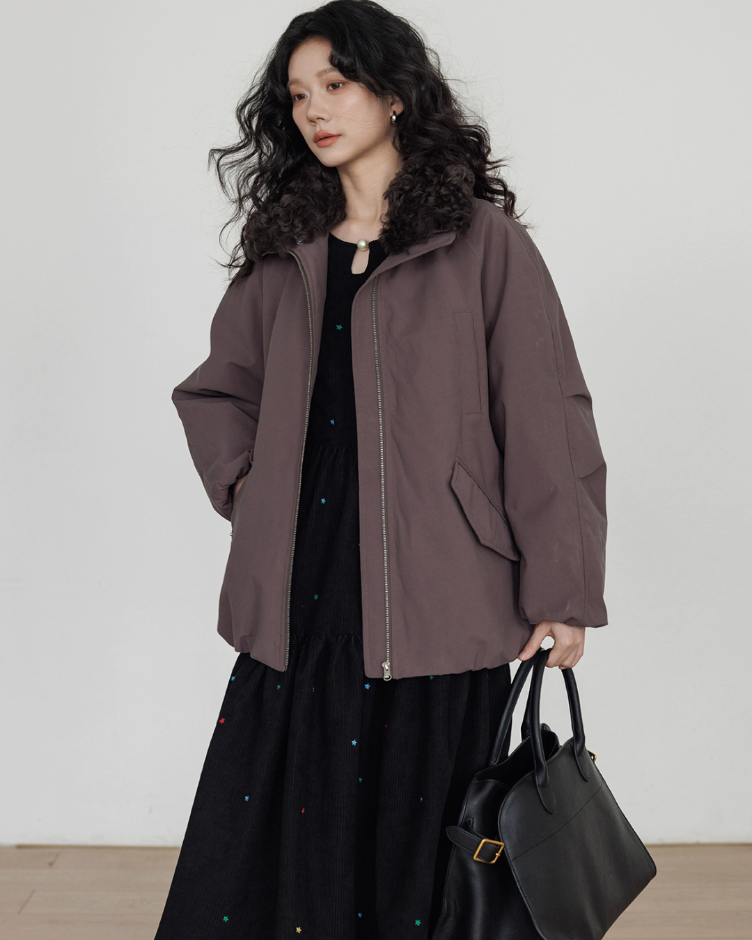 Wool Collar Vintage Jacket VAS0173