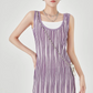 Striped Knitted Slip Dress LLA0105