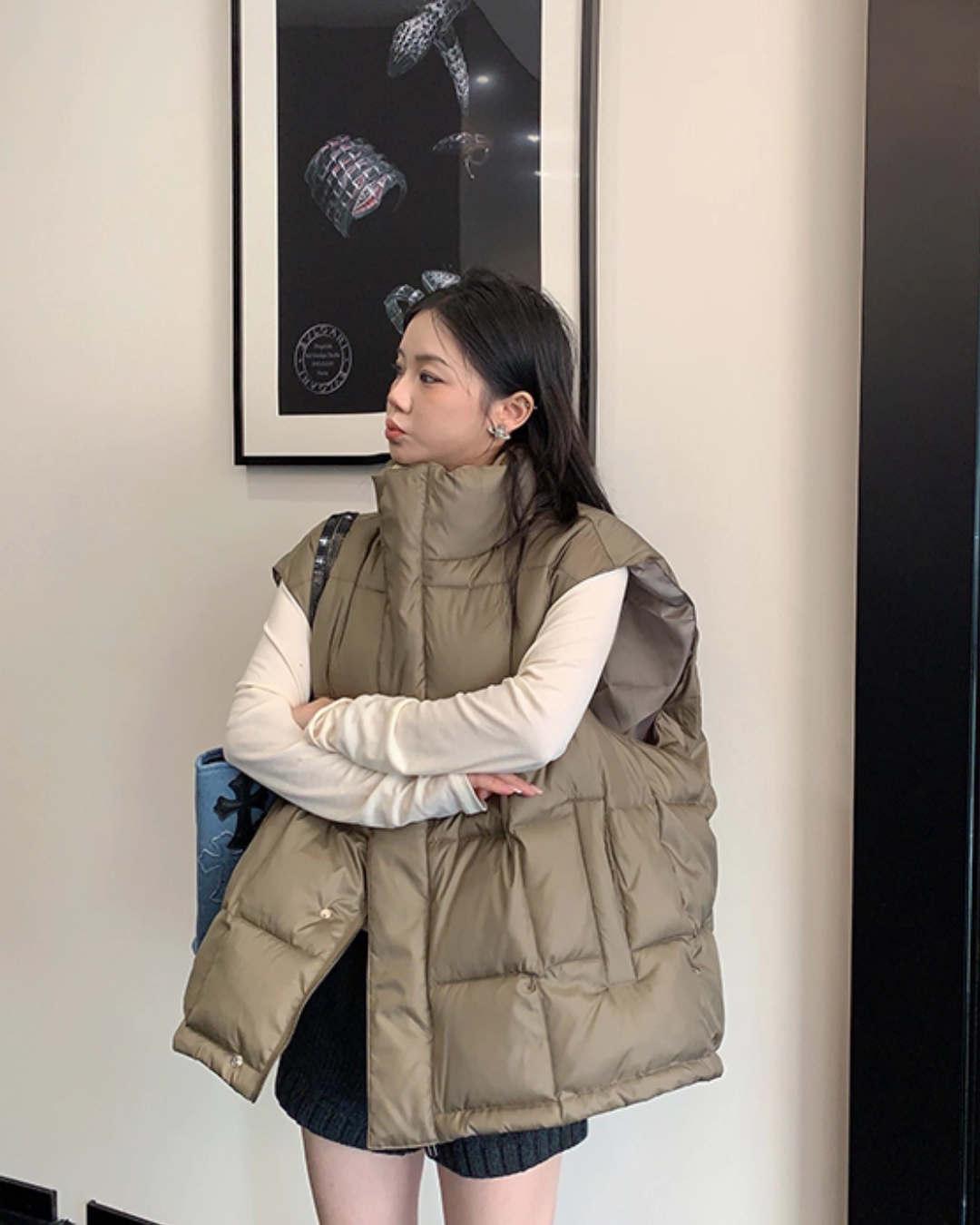 Stand Collar Down Vest YLS1006