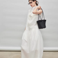 French Ribbon Sleeveless Top / Irregular Tulip Hem Skirt TEO0010