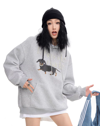 Dog Pearl Logo Sweat Hoodie ICM0090