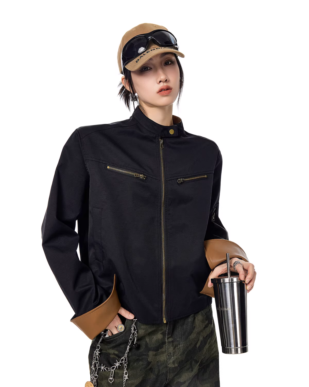 Zip Design Short Jacket ICM0084